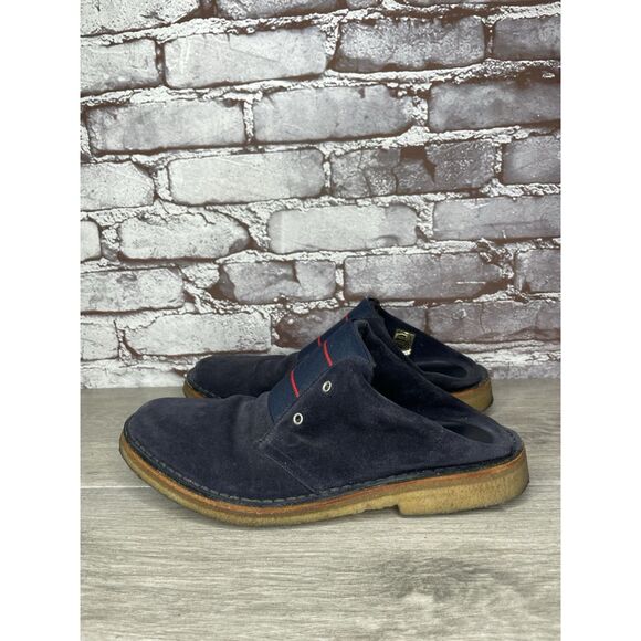 Band of Outsiders Blue Suede Leather Gum Soles Mule Shoes Women Sz 40EU/9.5M US - Picture 1 of 16